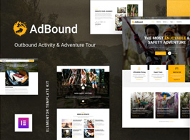 AdBound – Outbound Activity & Adventure Tour Elementor Template Kit