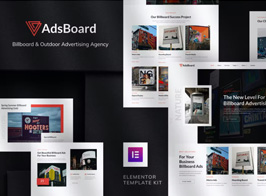 AdsBoard – Billboard & Outdoor Advertising Agency Elementor Template Kit