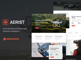 Aerist – Drone Aerial Video & Photography Elementor Template Kit