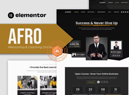AFRO – Mentorship & Coaching Online Elementor Template Kit