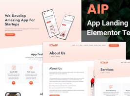 Aip – App Landing Elementor Template Kit