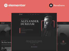 Alexander Durham – Portfolio Photography Elementor Pro Full Site Template Kit
