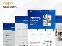 Appa – Mobile App & Startup Elementor Template Kit