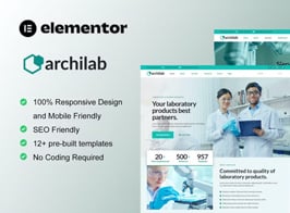 ArchiLab – Research & Laboratory Elementor Template Kit
