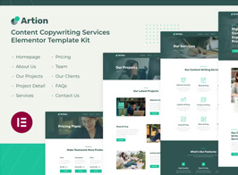 Artion | Content Copywriting Services Elementor Template Kit