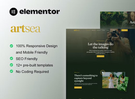 Artsea – Photography & Art Gallery Elementor Template Kit