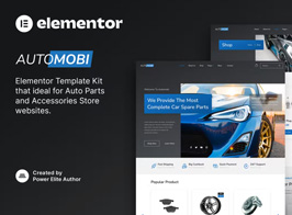 Automobi – Auto Parts Store & Accessories Elementor Template Kit