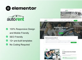AutoRent – Car Rental Service Elementor Template Kit
