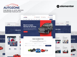 Autozone – Car Rental & Auto Service Elementor Template Kit