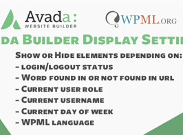 Avada Fusion Builder Display Settings