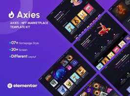 Axies – NFT Portfolio Elementor Template Kit