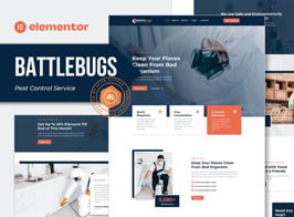 BattleBugs – Pest Control Service Elementor Template Kit