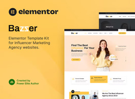 Bazzer – Influencer Marketing Agency Elementor Template Kit