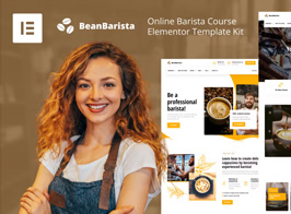 Bean Barista – Online Barista Course Elementor Pro Template Kit