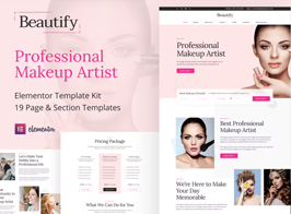 Beautify – Makeup Artist & Hair Stylist Elementor Template Kit