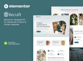 Becraft – Handicraft & Artisan Elementor Template Kit