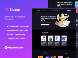 Bidzen – NFT Sales Elementor Template Kit