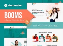 Booms – Influencer Marketing Conference Elementor Template Kit