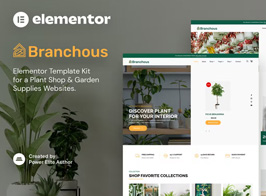 Branchous – Plant & Garden Store Elementor Template Kit