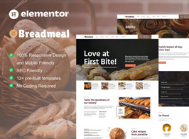 BreadMeal – Bakery & Cake Elementor Template Kit