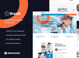 Brezok – Academic Research & STEM Elementor Template Kit