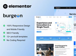 Burgeon – Tech Startup Business Elementor Template Kit