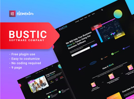 Bustic – Tech & Software Company Elementor Template kit