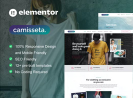 Camisetta – T Shirt Design & Printing Service Elementor Pro Template Kit