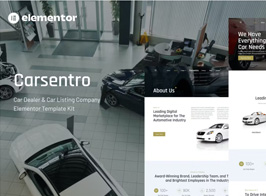 Carsentro – Car Dealer & Listing Company Elementor Template Kit
