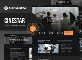 Cinestar – Film & Video Production Elementor Template Kit