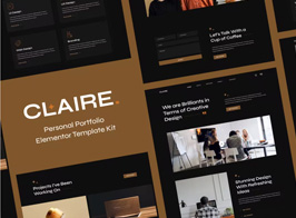 Claire – Personal Portfolio Elementor Template Kit