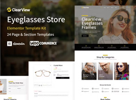 ClearView – Eyeglasses & Eyewear Store WooCommerce Elementor Template Kit