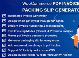 WooCommerce PDF Invoice & Packing Slip with Credit Note