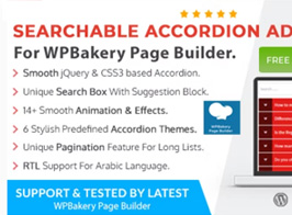 Ultimate Searchable Accordion – WPBakery Page Builder Addon
