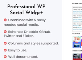 Professional WP Social Widget Plugin