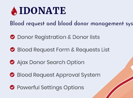 IDonatePro – Blood Donation, Request And Donor Management WordPress Plugin
