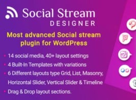 Social Stream Designer – Instagram Facebook Twitter Feed – Social media Feed Grid Gallery Plugin