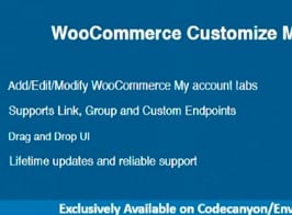 WooCommerce Customize My Account Pro