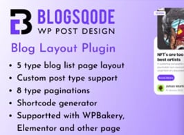 Blogsqode – Blog Layout Plugin and News Post Design for WordPress