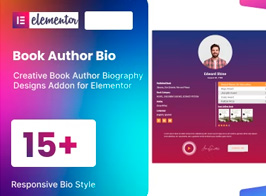 BWD Book Author Bio Addon for Elementor
