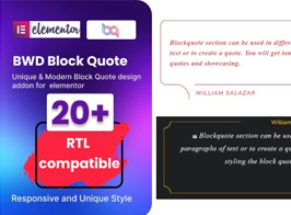 BWD Block Quote Addon For Elementor