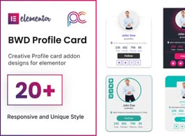 BWD Profile Card Addon For Elementor