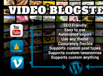 Video Blogster Pro – Import YouTube Videos to WordPress. Also DailyMotion, Spotify, Vimeo, more