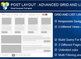 Advance Post Grid/List with custom filtering for Visual Composer