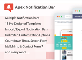 Apex Notification Bar Responsive Notification Bar Plugin for WordPress