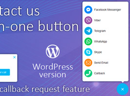 All in One Support Button + Callback Request. WhatsApp, Messenger, Telegram, LiveChat and more…