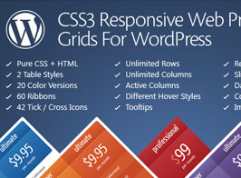 CSS3 Responsive WordPress Compare Pricing Tables