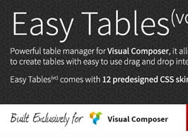 Easy Tables – Table Manager for Visual Composer