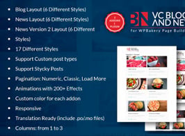 Blog and News Addons for WPBakery Page Builder for WordPress (Visual Composer)