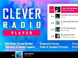 CLEVER – HTML5 Radio Player With History – Shoutcast and Icecast – WordPress Plugin